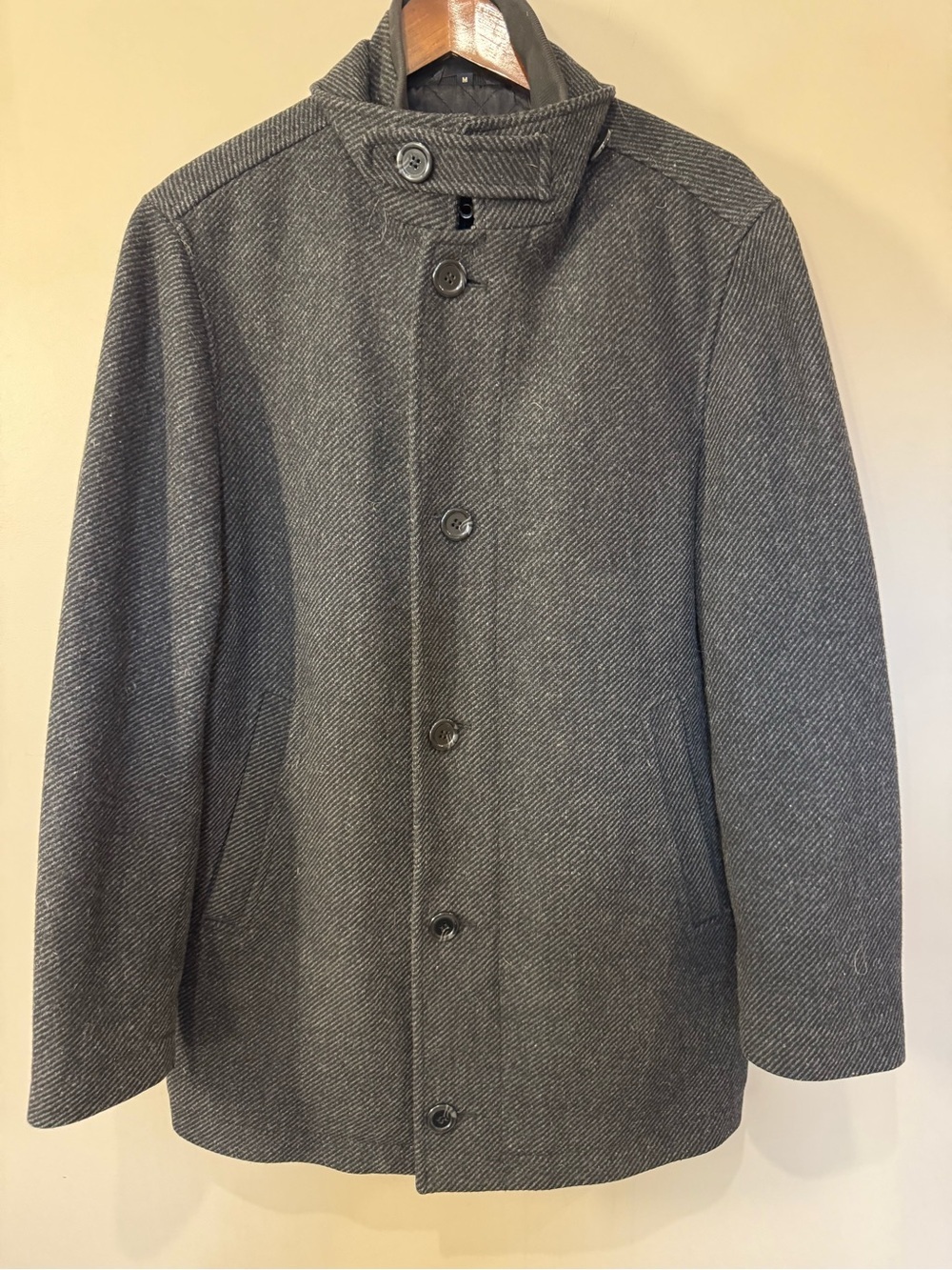 Britches Wool Cashmere Blend Overcoat Men’s Medium Gray Jacket - Picture 3 of 9
